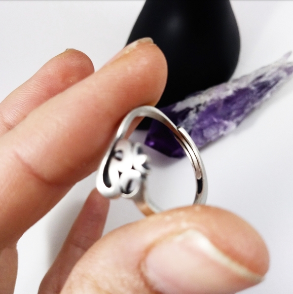 Ohm Boho Stainless Steel Ring - Picture 4 of 4